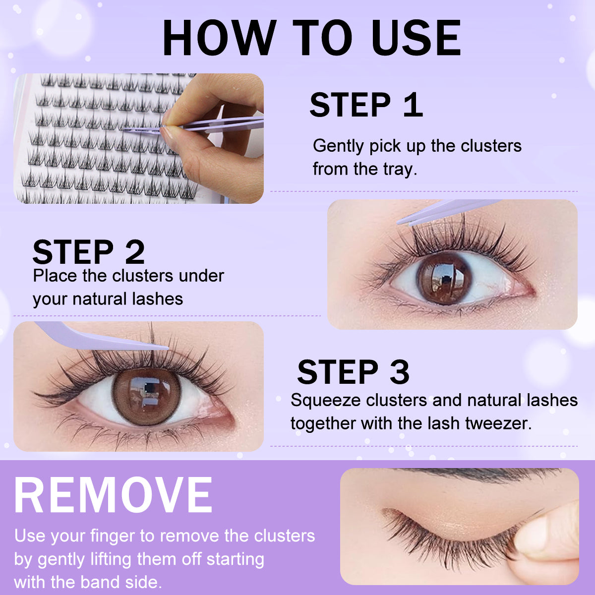 MAYCREATE® 120Pcs Self Adhesive Eyelashes, Self Adhesive Eyelash Clusters, Lash Clusters Press On Lashes Self Stick Cluster Lashes Pre Glued Eyelash Clusters with Tweezer No Glue Needed, 11-13mm MAYCREATE® 120Pcs Self Adhesive Eyelashes, Self Adhesive Eyelash Clusters, Lash Clusters Press On Lashes Self Stick Cluster Lashes Pre Glued Eyelash Clusters with Tweezer No Glue Needed, 11-13mm